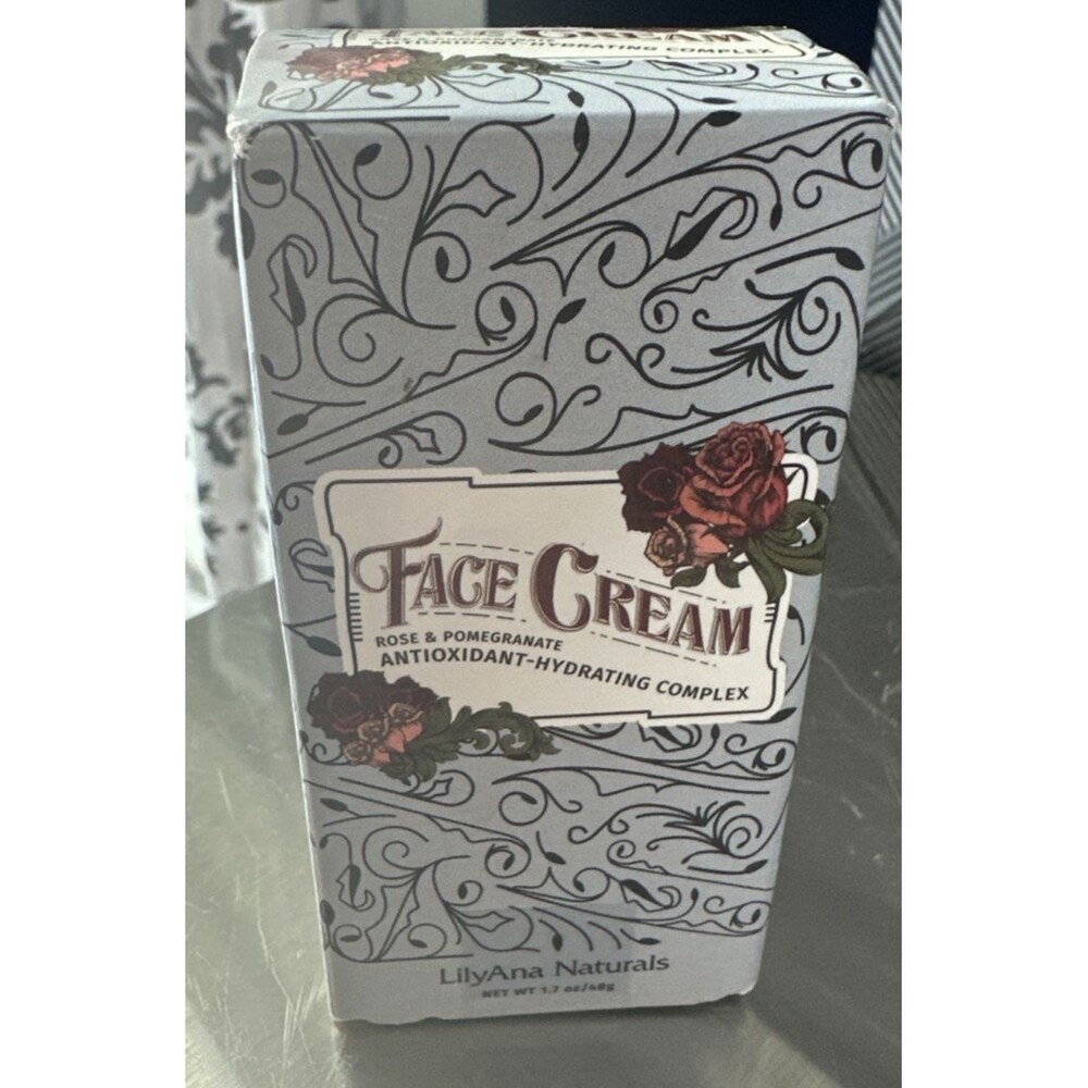 New in Box LilyAna Naturals Rose and Pomegranate Face Cream 1.7 oz